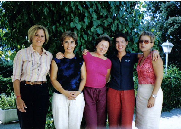 Con Nora Levinton, Pilar Aguilar, Almudena Hernando y Fátima Arranz