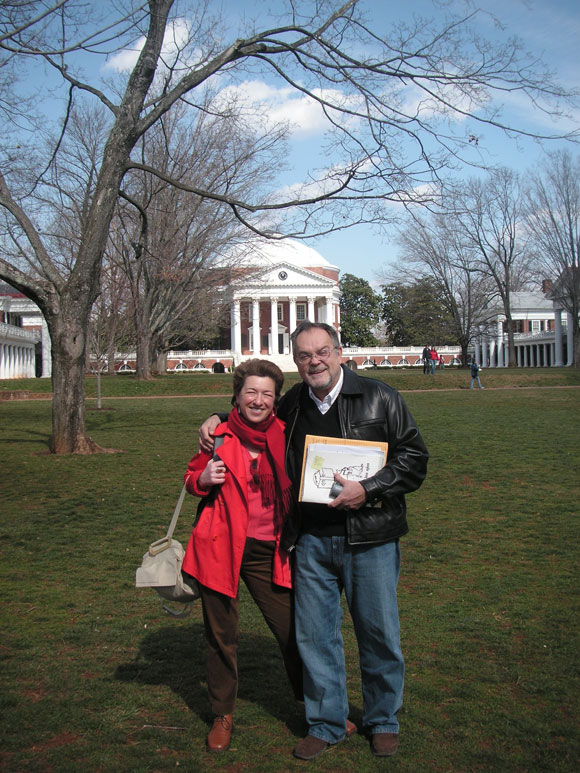 Con Mempo Giardinelli en la Universidad de Virginia(EEUU)